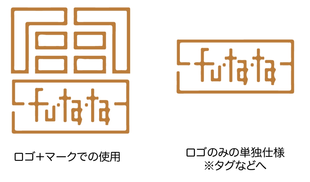 ブランドアパレルリユースSHOP「fu・ta・ta」のロゴデザイン