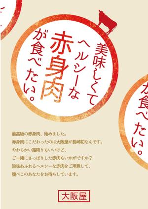 さんの最高級の赤身肉販売開始のポスターへの提案