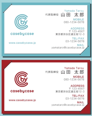 CHUUBOSS (raidow)さんのITベンチャー企業「casebycase」の名刺デザインへの提案