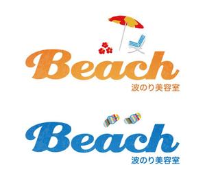 tsujimo (tsujimo)さんの「波のり美容室　Ｂｅａｃｈ」のロゴ作成への提案