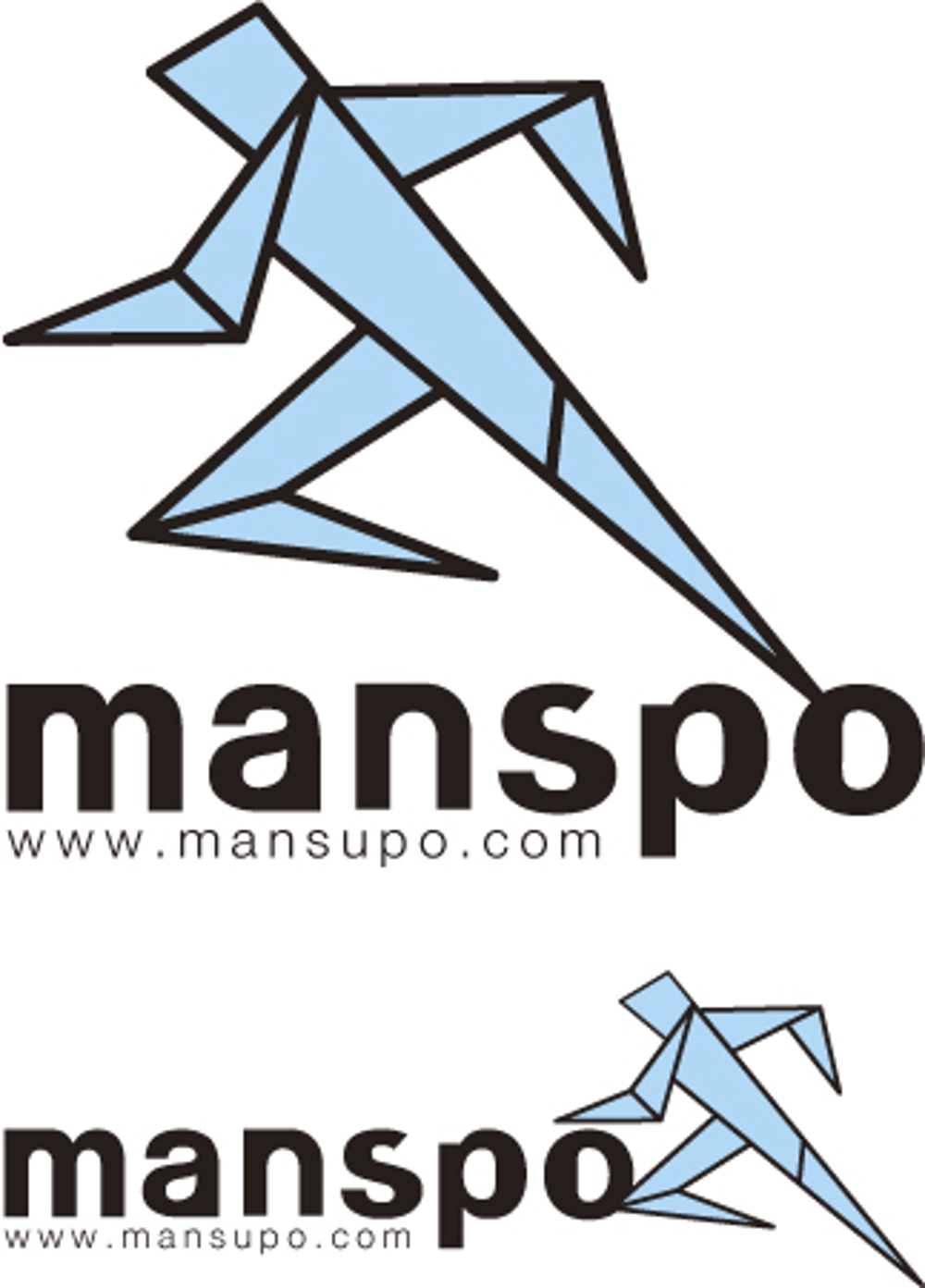 「マンスポ」のロゴ作成