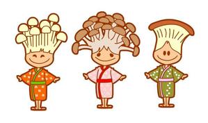 Pamu (pamu)さんのきのこ３姉妹のキャラクターデザインへの提案
