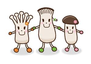 mizutamaさんのきのこ３姉妹のキャラクターデザインへの提案