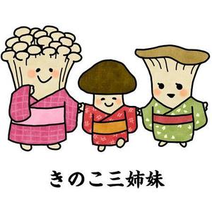 さんのきのこ３姉妹のキャラクターデザインへの提案