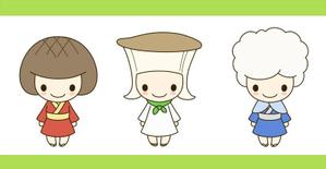 凪砂なえ ()さんのきのこ３姉妹のキャラクターデザインへの提案