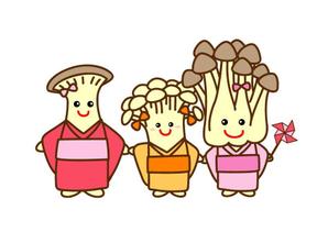 Ochan (Ochan)さんのきのこ３姉妹のキャラクターデザインへの提案
