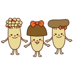 pucchon design (niko)さんのきのこ３姉妹のキャラクターデザインへの提案