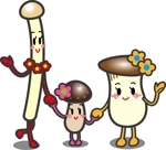嶋田千春 (tititi)さんのきのこ３姉妹のキャラクターデザインへの提案