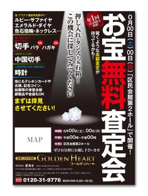 @えじ@ (eji_design)さんのイベント「無料鑑定会」集客のための投函用チラシへの提案