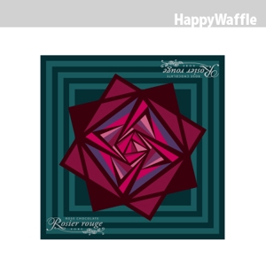 HappyWaffle (HappyWaffle)さんのバラのチョコレートの包装紙への提案