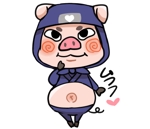 yuki (pigumin2011)さんの豚の忍者（にんにん）INEスタンプ作成への提案