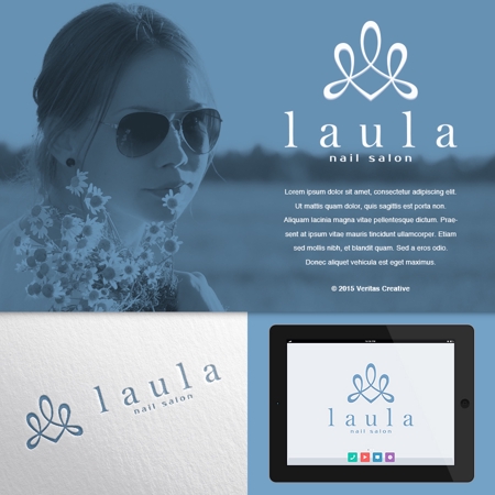 Veritas Creative (veritascreative)さんのネイルサロンの店名『laula』のロゴへの提案