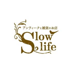 ポワン（POWAN） (powan_sn)さんのネットショップ「アンティークと雑貨のお店 slow life」のロゴへの提案