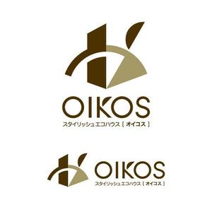 ＊ sa_akutsu ＊ (sa_akutsu)さんの「スタイリッシュエコハウス　OIKOS 　オイコス」のロゴ作成への提案