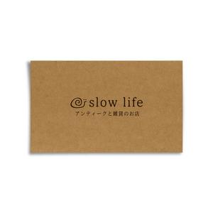 カタチデザイン (katachidesign)さんのネットショップ「アンティークと雑貨のお店 slow life」のロゴへの提案