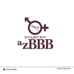 Junjun (JunKawamura)さんのユニセックスヘアーサロン「azBBB」のロゴへの提案