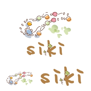 perles de verre (perles_de_verre)さんのハンドメイドアクセサリー・雑貨ショップ「siki」のロゴ作成への提案