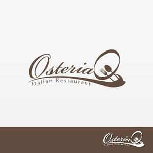 【活動休止中】karinworks (karinworks)さんのイタリア料理店「Osteria　Ｑ」のロゴへの提案