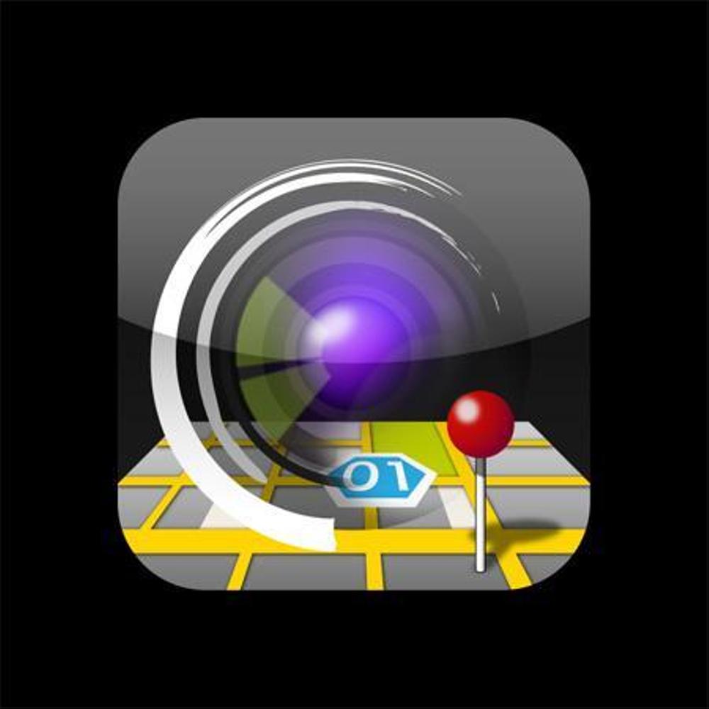 【地図+カメラ/地図+ブラウザ同時利用アプリ】iPhoneアプリケーション用アイコン作成