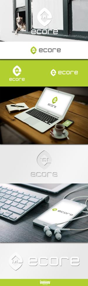 iwwDESIGN (iwwDESIGN)さんの賃貸マンション名（ecore）と新会社設立（株式会社ecore）のロゴへの提案