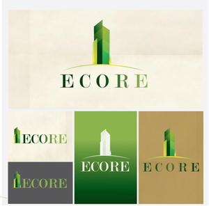 Graphic Designer (Lance_seguinte)さんの賃貸マンション名（ecore）と新会社設立（株式会社ecore）のロゴへの提案