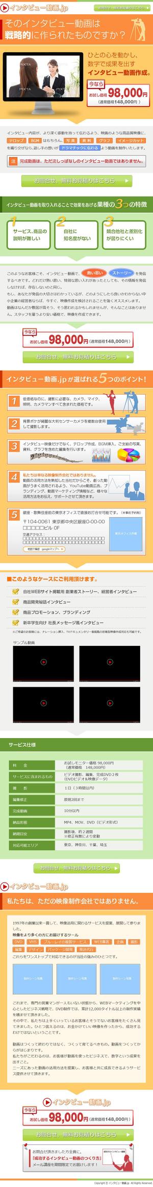 SDO (sdosdo)さんの動画作成サービスのランディングページへの提案