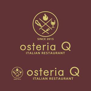 take5-design (take5-design)さんのイタリア料理店「Osteria　Ｑ」のロゴへの提案