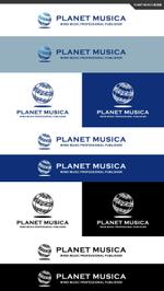 take5-design (take5-design)さんの少人数向け吹奏楽譜会社「PLANETMUSICA」の会社ロゴへの提案
