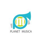 4km (4km_p)さんの少人数向け吹奏楽譜会社「PLANETMUSICA」の会社ロゴへの提案
