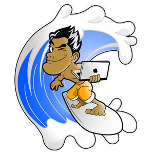 ぴ~タン (p-tan)さんのあごが出た「あごサーファー」のキャラクターデザインへの提案