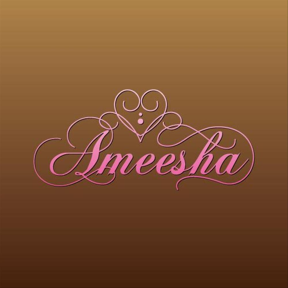 「Ameesha」のロゴ作成