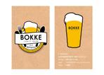 松岡譲 (yuzuaji)さんのクラフトビールを扱う飲食店の「BOKKE」のショップカード（名刺サイズ）への提案