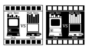 noa1020さんのパソコン新旧比較イメージロゴ制作への提案