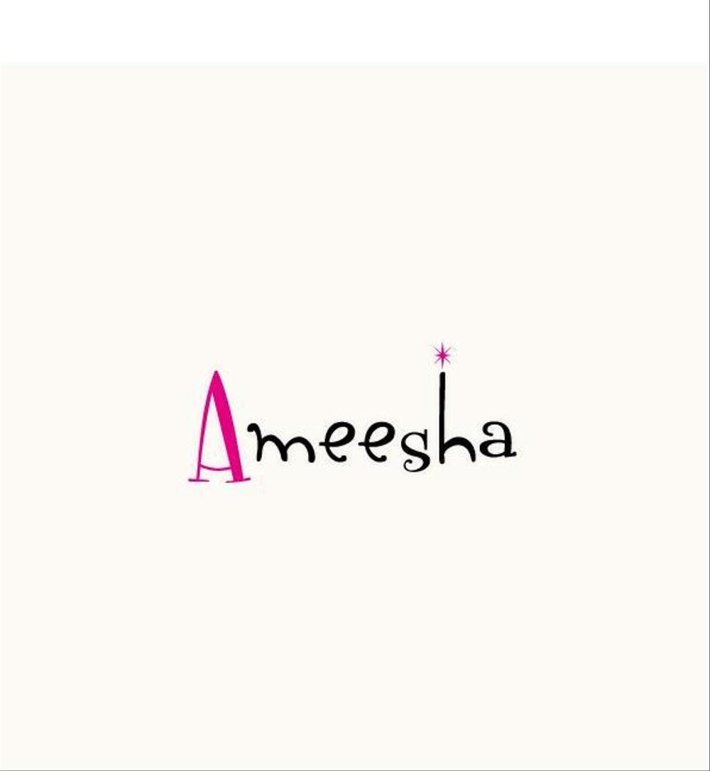 「Ameesha」のロゴ作成