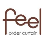 chiro design (sakubon6)さんのオーダーカーテンショップ「feel」のロゴへの提案