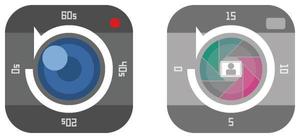 m_nakanoさんの既存iOSアプリ（2本：ビデオ＆カメラ）のアイコンをiOS7系フラットデザインにリニューアル。への提案