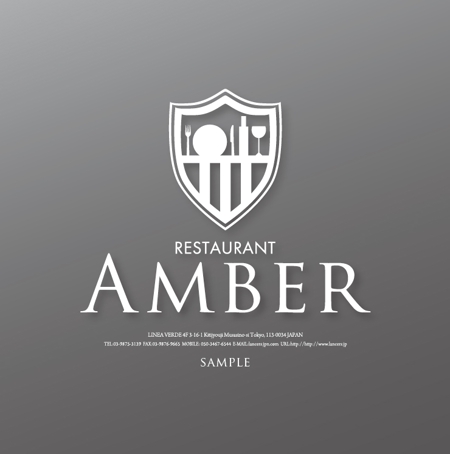 郷山志太 (theta1227)さんの高級レストランサイト「Restaurant Amber」のロゴへの提案
