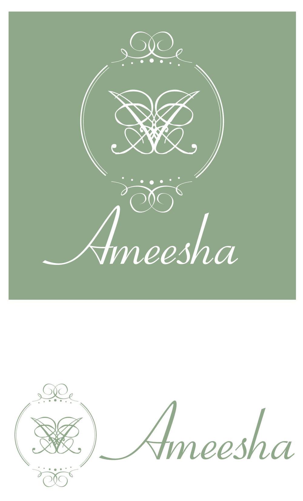 「Ameesha」のロゴ作成