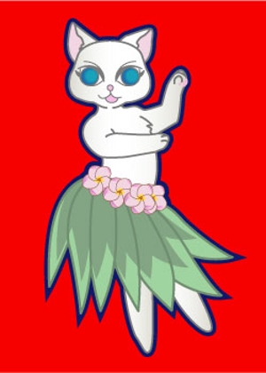 celestialrose8888さんのハワイアンな猫のキャラクターデザインへの提案
