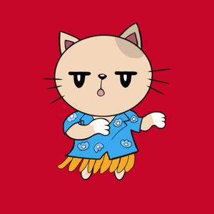 イラストレーター (EijiYasumori)さんのハワイアンな猫のキャラクターデザインへの提案