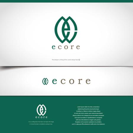 Design-Base ()さんの賃貸マンション名（ecore）と新会社設立（株式会社ecore）のロゴへの提案