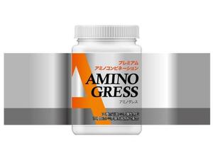RAMUNE DESIGN STUDIO (ramune33)さんの40代50代向け新発売の高品質アミノ酸サプリメントのボトルラベルのデザインへの提案