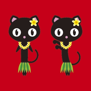 d-kimさんのハワイアンな猫のキャラクターデザインへの提案