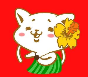 夜 (mutuki094321)さんのハワイアンな猫のキャラクターデザインへの提案