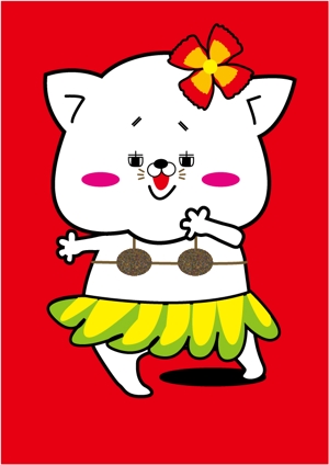 mi-ko (tibimii)さんのハワイアンな猫のキャラクターデザインへの提案
