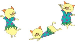 konnoe38さんのハワイアンな猫のキャラクターデザインへの提案