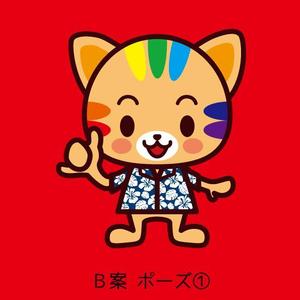 家出ナゴム (iede75mu)さんのハワイアンな猫のキャラクターデザインへの提案