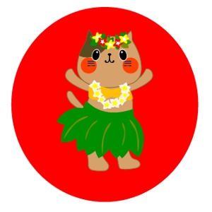 ------ (nonmigi)さんのハワイアンな猫のキャラクターデザインへの提案