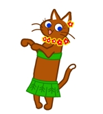 のりしお (nori_sio)さんのハワイアンな猫のキャラクターデザインへの提案