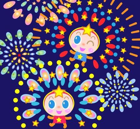 こいけみつえ (mituekoike)さんの花火大会のイメージキャラクターデザインへの提案